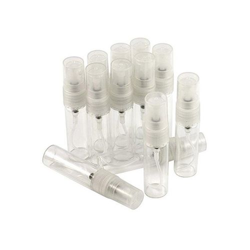 ELFENSTALL 10-Piece Mini Atomizer Spray Refillable Fragrance Sample Glass Bottle Clear