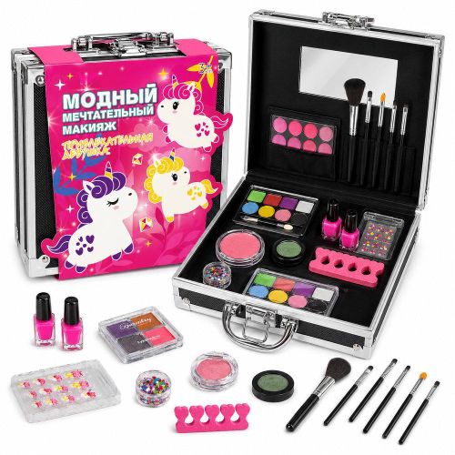 Kids Makeup Suitcase with Beauty Accessories - FT-2011B