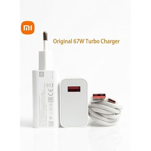 Xiaomi 67W Fast Wall Charger with High-Current Type-C Cable (6A) - Supports Sonic/Turbo Charge