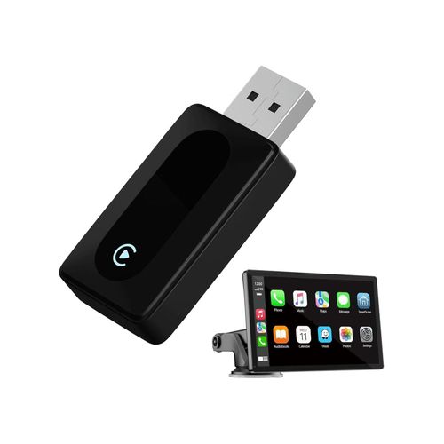 P100 Wireless Car Adapter, 6 GHz, WiFi and Bluetooth 5.4 Connection, Maximum Freedom for Your Smartphone in the Car, Compatible with Android Auto and iOS USB-A Plug & Play