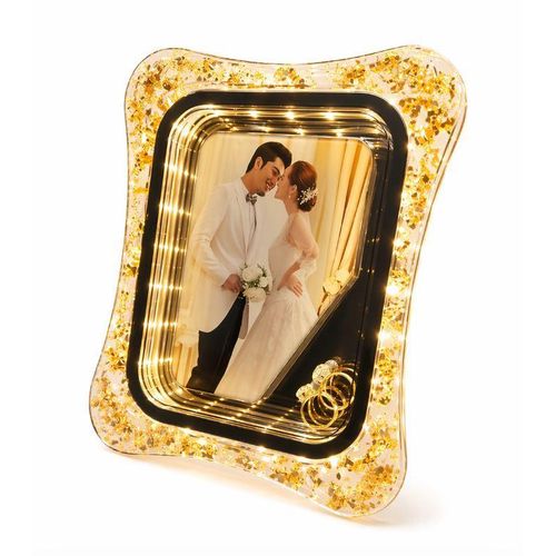 LED Resin Photo Frame – Personalized Light-Up Picture Frame with 3 Lighting Modes
