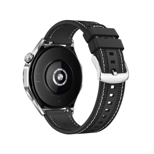 سوار رياضي من السيليكون مقاس 22 مم متوافق مع ساعات سامسونج جالاكسي ووتش 3 مقاس 45 مم 46 مم جير إس 3 هواوي ووتش جي تي 3 مقاس 46 مم جي تي 2 إي جي تي 2 برو جي تي 2 مقاس 46 مم أمازفيت جي تي آر 2 3 3 برو جي تي آر 4 أسود