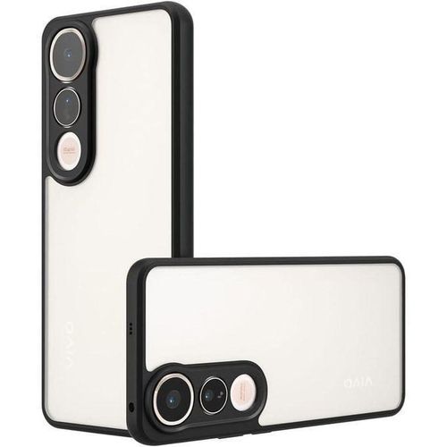 A hard, shockproof back cover made of polycarbonate with a soft, anti-yellowing TPU frame, compatible with Vivo V50 Lite, transparent.