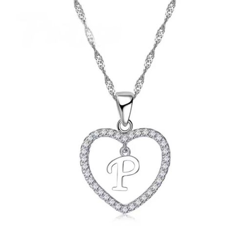 Necklaces Women's 925 Sterling Silver Letter (P)