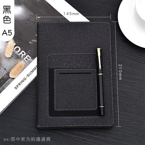Versatile A5 Business Organizer – Stylish leather document folder with pen holder and pockets for papers and cards – A5 notebook – Suitable for meetings, the office, and university.