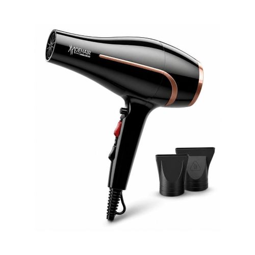 Professional MO-7170 Hair Dryer with Ionic Technology , Fast Hair Drying, Hot & Cold Air Settings, Detachable Nozzle, Overheat Protection, Professional Blow Dryer for Home and Salon Use black