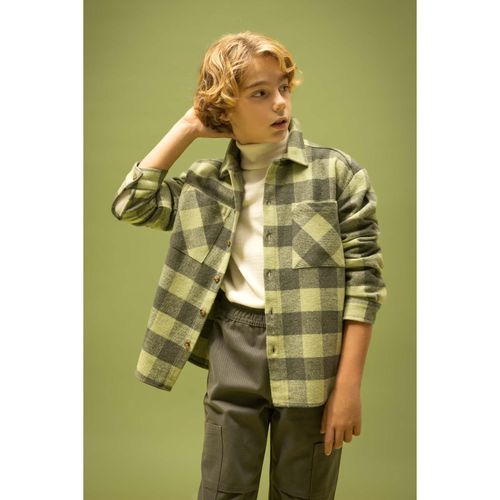 Woven Top Long Sleeve Shirt - Grey