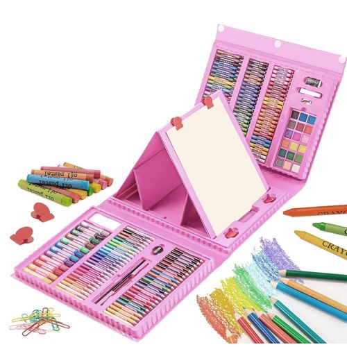 208 Pcs Color Pencil Child Drawing Set for Children Art Supplies for Kids - Art Set for Drawing Painting and More with Portable Art Box, Sketch Pen, Coloring Best Gift for Kids