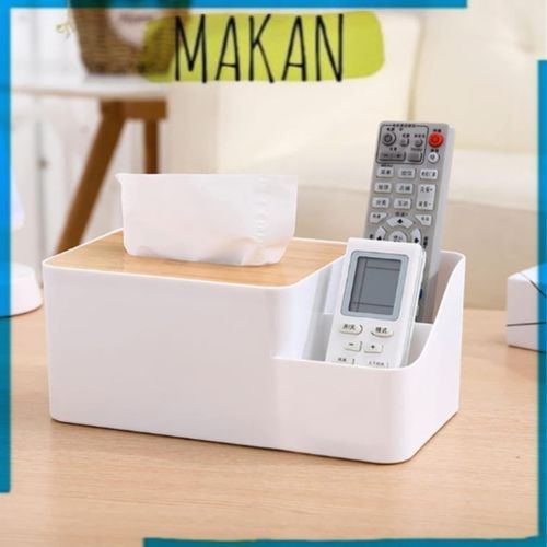 Tissue Box Napkin Holder, Multifunctional Napkin Case with Storage Additional
