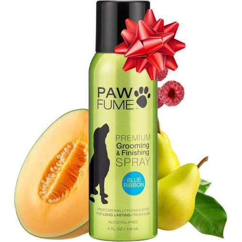 PAWFUME Dog Perfume Spray for Grooming, Blue Ribbon, 1-Pack – Keep Your Pup Fresh All Day – Probiotic, Alcohol-Free, Detangling & Moisturizing – Salon-Quality Dog Spray Deodorizer Perfume