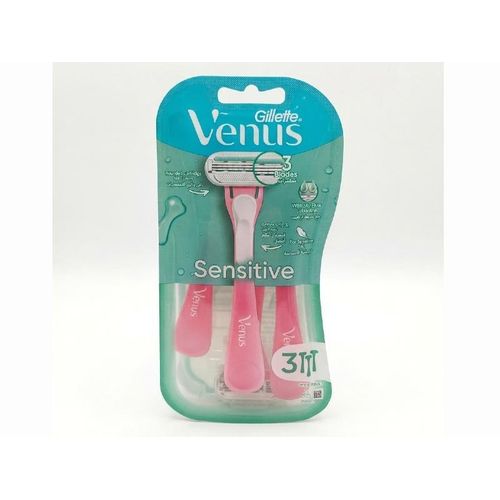 Venus Sensitive Women's 3-Blade Disposable Razors - Pack of 3
