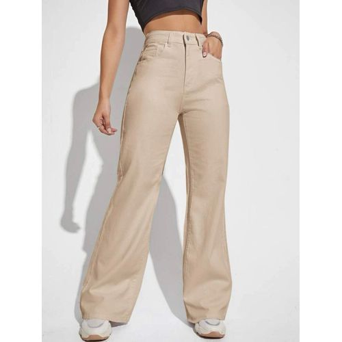 بنطلون واسع الساق - بيج