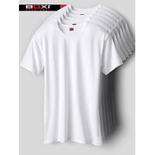 men round neck half-sleeve undershirt (package 6 pieces)