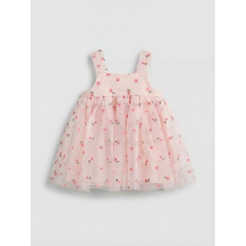 Square Neck Floral Baby Girl's Tutu Dress