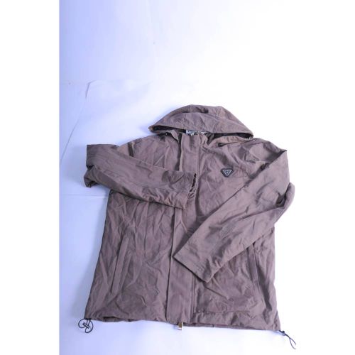 Mens Regular Fit Full Zip Hooded Black Windbreaker Jacket Men Jacket-light grey/m