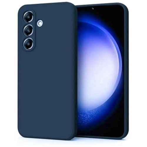 Silicone Phone Case Compatible with Samsung Galaxy A35 - Made of Soft TPU and Silicone - navy blue