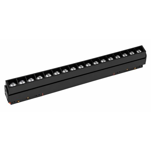 12W Magnetic Track Linear LED Light – Warm White 3000K – 223 × 20 mm – Black – By Mishkah Light