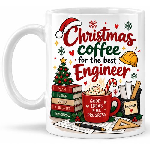 Christmas Coffee for the Best Engineer Ceramic Mug