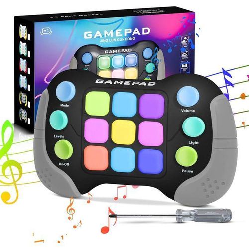 لعبة إلكترونية سريعة Popit مع 5 أوضاع لألعاب الصوت والضوء. لعبة تململ تعليمية تحفز الذاكرة وتخفف التوتر