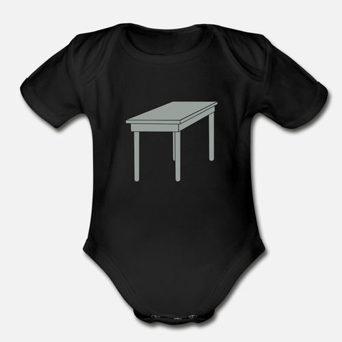 Student Desk Organic Short Sleeve Baby Bodysuit_2