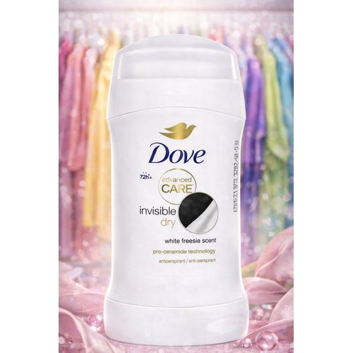 Invisible Dry Antiperspirant Stick for Women – 72H Sweat & Odor Protection with No White Marks – 50g