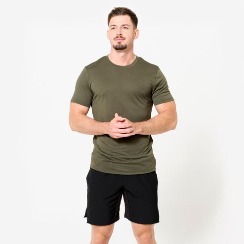 Men's Slim-Fit Breathable Cross Training T-Shirt - Khaki