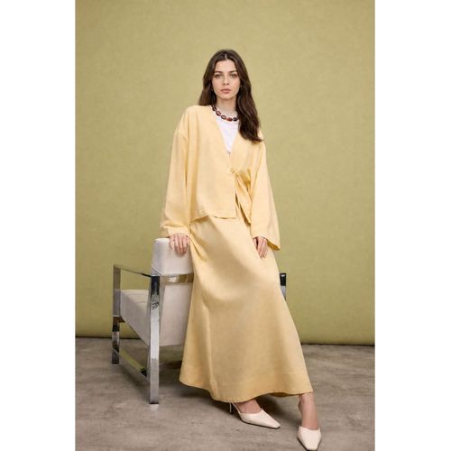 A-Line Linen Maxi Skirt