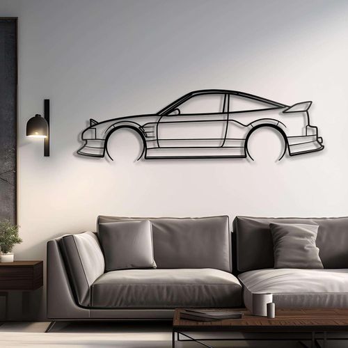 Giftaty JDM Vehicle Silhouette Wall Art – Automotive Decor for Garage, Man Cave, Office & Home – Wall art, office, home, room creative decor, framed posters (1989 240SX, XS)