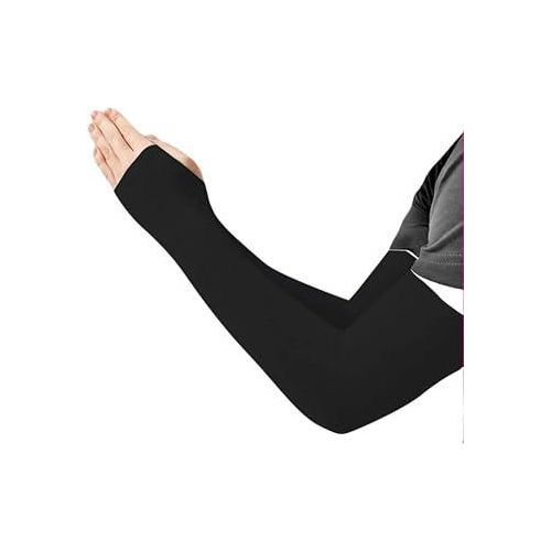 MIZAYA Sports Compression Arm Sleeves Sun Protection Arm Sleeves with Thumb Hole, Multiple Colors - Comfortable and Supportive for Unisex - Wrist and Hand Cincher