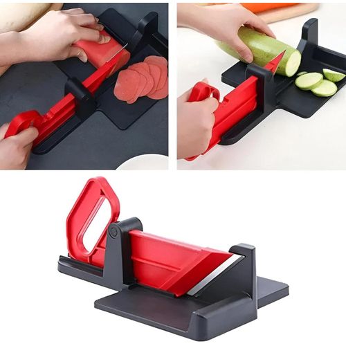 Slicing Device - Ergonomic Kitchen Cutter for Effortless Cutting of Cheese Meat and Vegetables Featuring Highly Sharp Blades Safety Guard and Easy Maintenance for Home Chefs