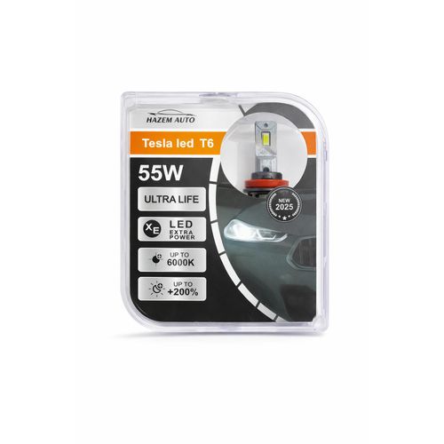 Tesla LED T6 Car LED Bulb – 55W – 6000K White Light 9006