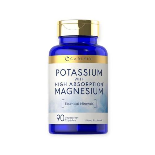 Carlyle Nutritionals Potassium Magnesium 90 Capsules 90 Servings - Advanced Electrolyte Balance, Muscle & Cardiovascular Support Matrix - Non-GMO & Gluten-Free