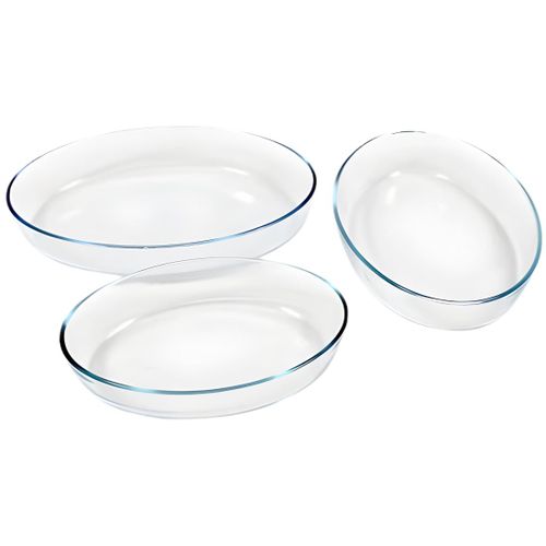 French Pyrex casserole set – 3 pieces used inside the microwave