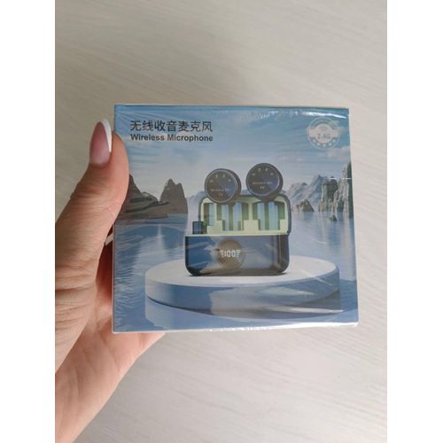Wireless Microphone (2 Transmitters + 1 Receiver + Charging Case), Wireless Lapel Microphone, 48kHz/16bit Rate, Noise Cancelling, 61m Range, 40H Battery for TikTok, YouTube, Video Recording, Broadcasting TBC converter as shown in the picture.