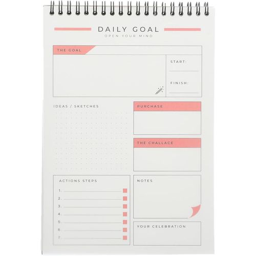 Daily Planner Notebook, Wire-Bound, 50 Sheets, B5 Size - NO: 1291