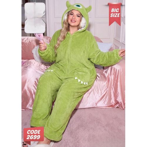 Women's Winter Fur Jumpsuit – Soft, Warm & Comfortable – Big Size