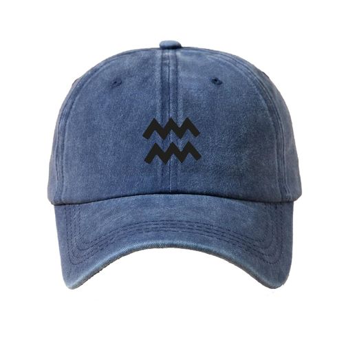 Blue Aquarius Baseball Cap black