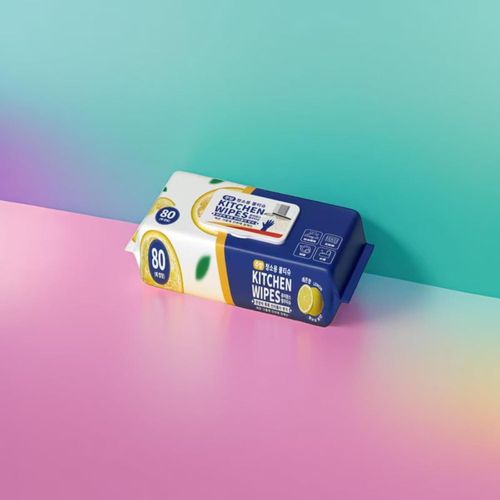 Kitchen Cleaning Wipes 80 Wipes Grease Removal Wipes for Surfaces and Appliances High Effectiveness with Easy Open and Close Pack