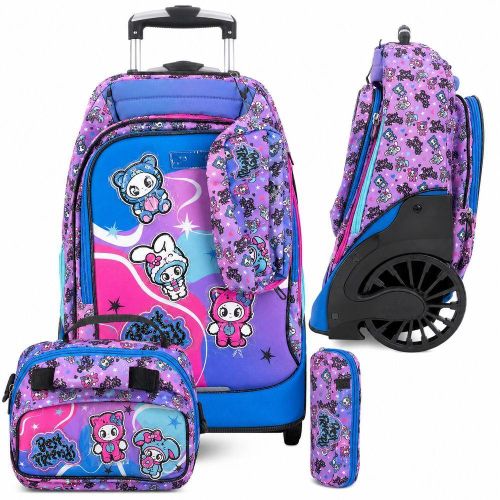 Glossy Bird - Best Friends School Trolley Bag Set with Backpack Lunch Bag and Pencil Case 18 Inch - GB5655T-4