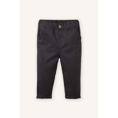 Baby Boy Elastic Waist Straight Leg Gabardine Trousers