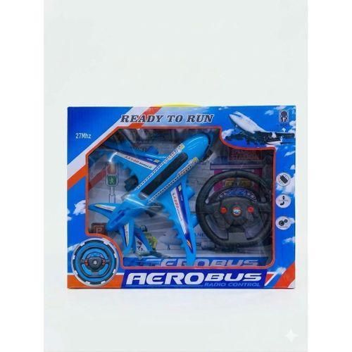 Premium A380 Aerobus Radio Control Passenger Airplane – High-Performance RC Jet with Interactive Steering Wheel Controller for Kids