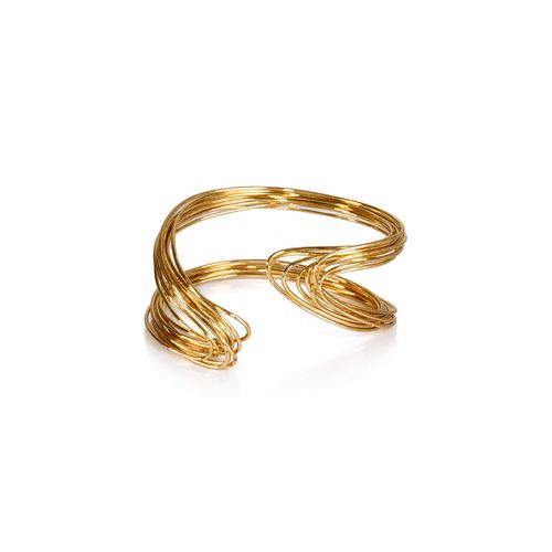 Stainless Steel Open Bangle Bracelet for Women Minimalist Gold Silver Adjustable Cuff