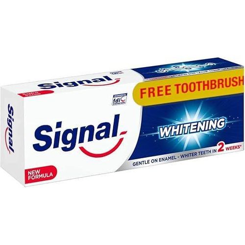 Signal Whitening Toothpaste 100ml + Toothbrush, Antibacterial, 210g