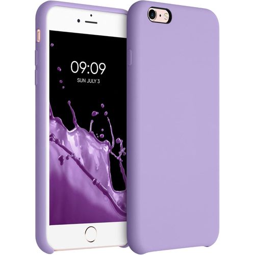 Silicone Case Compatible with iPhone 6 Plus & 6S Plus Soft Silicone Gel Rubber Shockproof Cover with Matte Finish and Cloth Inner Lining Lavender