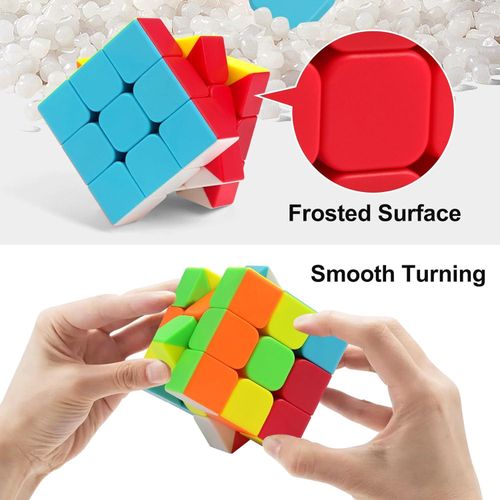 Magic Cube 3x3x3 Stickerless Triangle Speed Cube Puzzle Collection for Kids & Adults