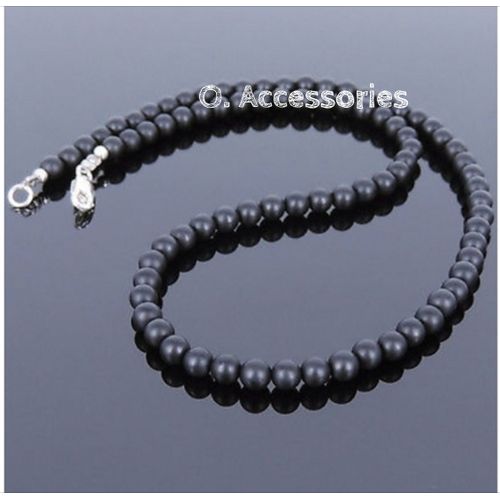 Necklace For Men Of Onyx Stones / Black