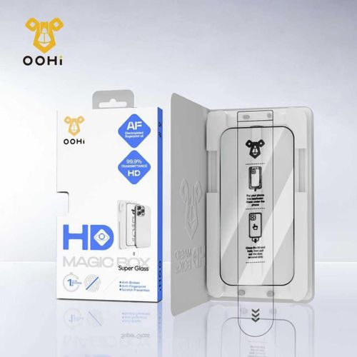 Oohi Magic Box HD Glass Screen Protector Easy Installation For iphone 15 Plus / 16 Plus