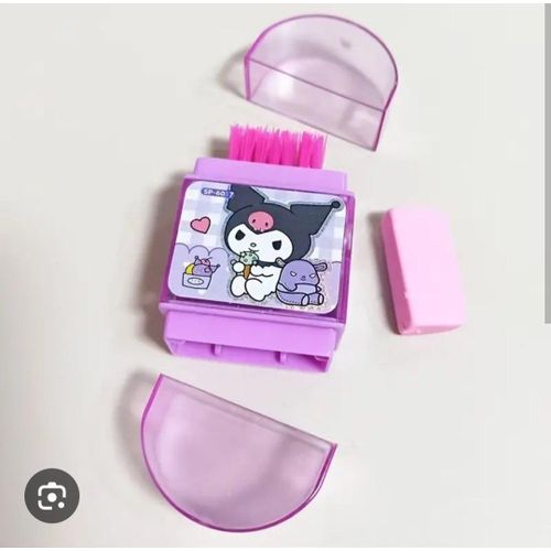 2-Piece Kids 3in1 Pencil Sharpener Set – Sharpener- Eraser -Cleaning Brush–Boys-Girls Designs