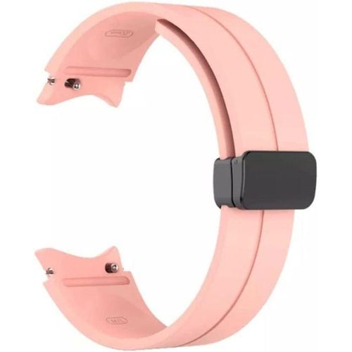 Strap with Magnetic Folding Buckle Compatible With Samsung Galaxy Watch 5 Pro 45mm - Watch 5 44mm 40mm - Galaxy Watch 4, Special Strap No Gap Design Pink