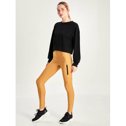 Elastic Waist Straight Pocket Detailed Womens Sports Leggings